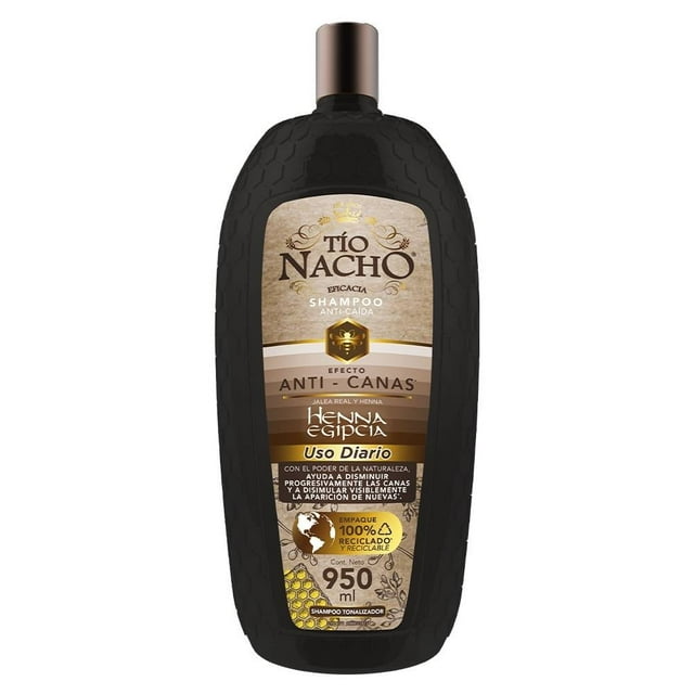 Shampoo tonalizador Tío Nacho anti-caída efecto anti-canas henna egipcia 950 ml
