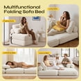 thumbnail image 2 of Sofá cama plegable terciopelo convertible cojín respaldo beige Pinmoco A-OWSV, 2 of 8