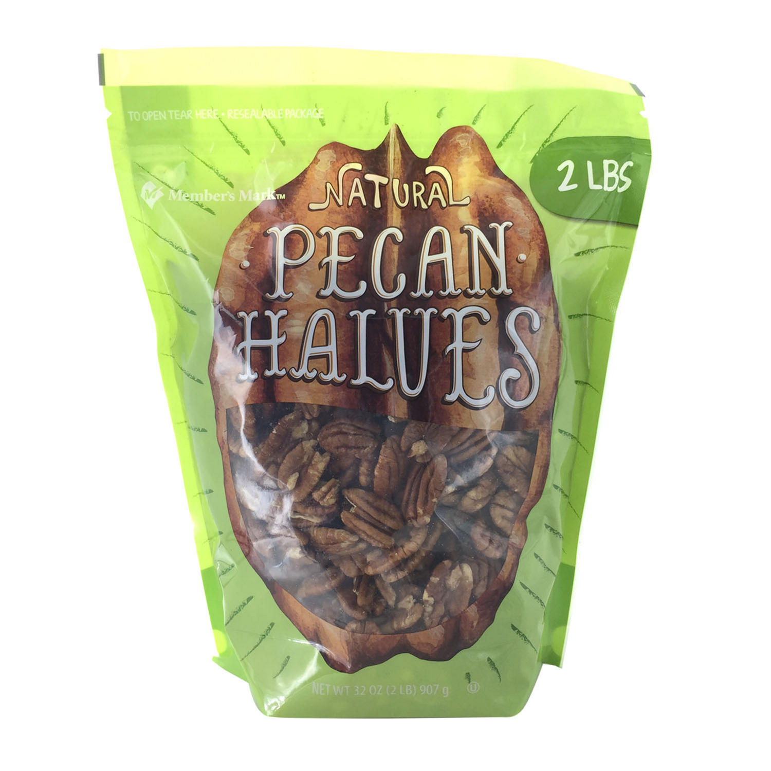 2 pack of Natural Pecan Halves (2 lbs.)
