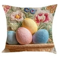 thumbnail image 2 of Antqov Easter Pillow Covers 18x18" Embroidered Bunny Rabbits Throw Pillow Cases Colorful Spring Cushion Case Soft Square Easter Decorative Throw Covers for Home Sofa Party Holiday Decorations, 2 of 6