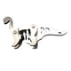 thumbnail image 2 of Llaveros para mujer, llavero de billetera, llavero de coche, lindo llavero tridimensional de metal y acero inoxidable, modelo mecánico de dinosaurio, llavero de dinosaurio., 2 of 3