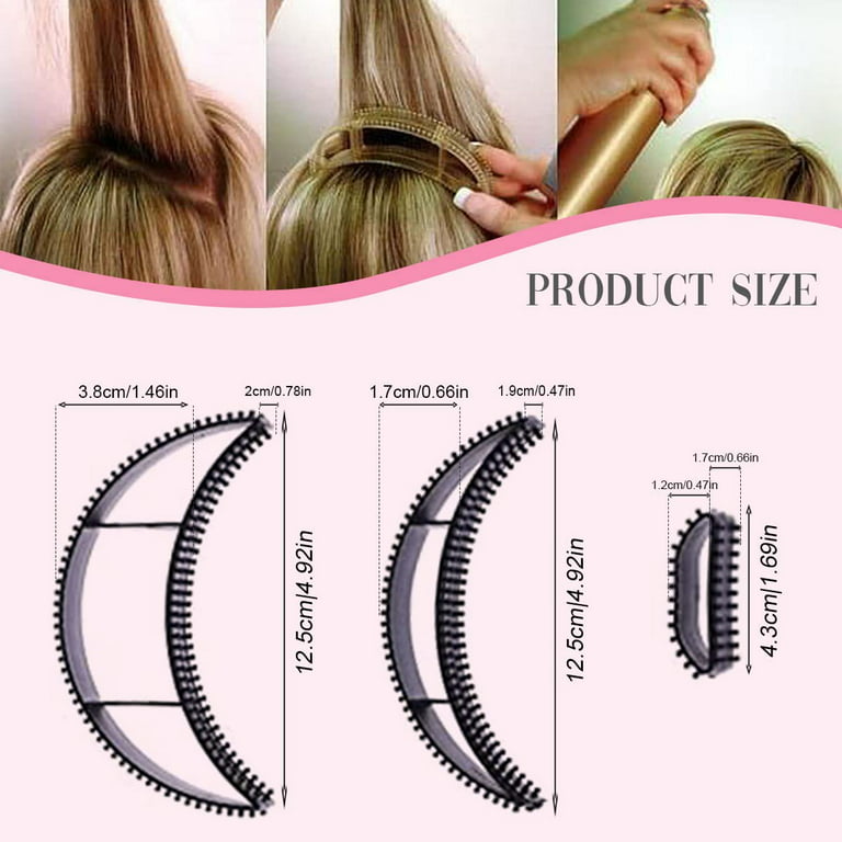 Black styling coiler set Bump it hair accessory Hair bumps for volume  insert Bumpits Bumpits for hair Bump it Hair bump Fluffy hairdressing tools  for