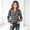 Black, variant on Girls Round Neck Button Down Long Sleeve Plaid Shirt Regular Fit Soft Casual Plaid Top for Girls 6-16 Years Spring Fall Winter