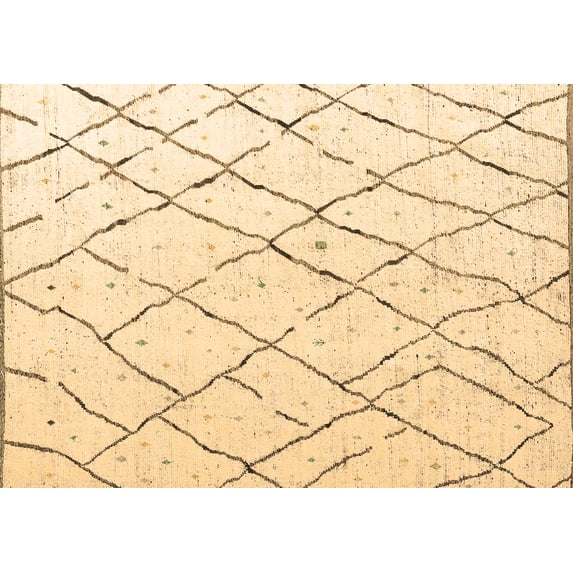 Ahgly Company Indoor Rectangle Solid Brown Modern Area Rugs, 7' x 10'