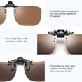 thumbnail image 3 of Gafas de Sol Clip-On Polarizadas CAXMAN Marrón para Sobre Lentes con Prescripción, 3 of 6