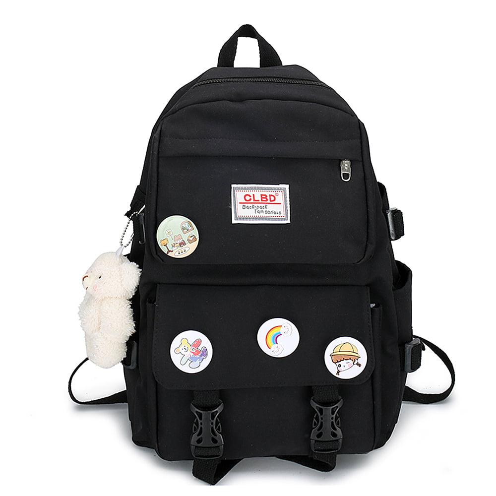 SumacLife Causal Style Lightweight Canvas Laptop Bag School Backpack Travel Bag Shoulder Bag 