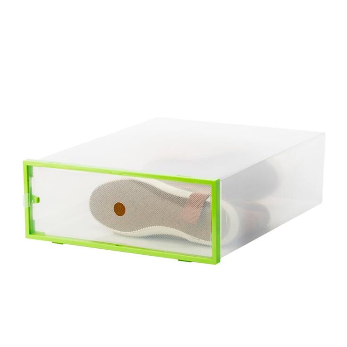 1/10 Stackable Clear Plastic Shoe Boxes Storage Drawer Boot Organizer