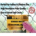 thumbnail image 3 of SEWAGE WATER NO DRINKING, FISHING OR SWIMMING | Warning Notice Caution Danger 3mm PVC Sign, 3 of 4