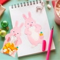 thumbnail image 4 of Easter Rabbit Cellophane Bags with Pink Bunny Greeting Cards Easter Goodie Bags Self Adhesive Clear Candy Cookie Poly Gift Bags with Transparent Stickers for Party Favor, 4 of 7
