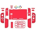 thumbnail image 2 of eXtremeRate DIY Replacement Shell Buttons for Nintendo Switch, Crystal Clear Red Custom Back Plate for Switch Console, Housing Case with Colorful Buttons for Joycon Handheld - No Controller, 2 of 7