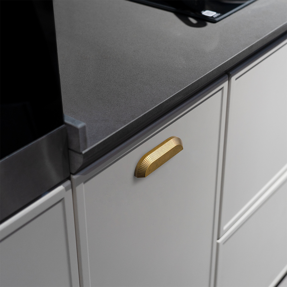 Goo-Ki 12 Pack 5''(128 MM) Hole Centers Antique Brass Cabinet Cup Handles, Luxury Zinc Alloy Cabinet Pulls for Dresser,Drawer,and Cupboard