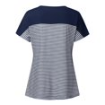thumbnail image 3 of zttd women maternity short sleeve striped layer nursing t-shirt top for breastfeeding blouse, 3 of 8