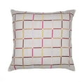 thumbnail image 2 of Ox Bay and Stacy Garcia 24" x 24" Ivory Checkered Embroidered Cotton Blend Adult Decorative Throw Pillow Cover, 2 of 7