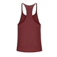 thumbnail image 4 of SSAAVKUY Mens Stringer Tank Tops Muscule Cut Off Bodybuilding Gym Vest Y-Back Workout Sleeveless Tshirt Solid Basic Undershirt Wine S, 4 of 7