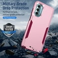thumbnail image 6 of for Moto G Stylus 5G 2022 Case, with Screen Protector,[ Grade Drop Tested] Heavy-Duty Tough Rugged Shockproof Protective Case for Motorola G Stylus 5G 2022, Pink, 6 of 6
