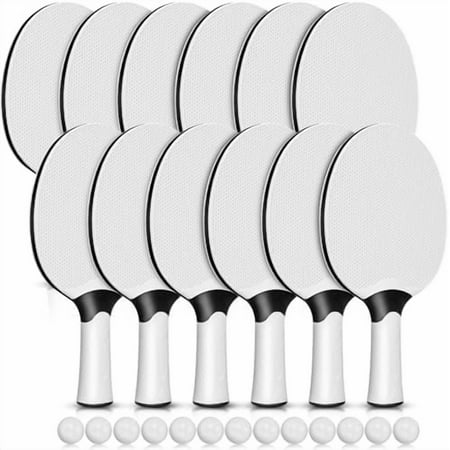12 Pcs Table Tennis Paddle Set Professional Rackets Set Portable Composite Rubber Table Tennis Racquets with 12 for Indoor Outdoor$$Sport & Recreation Other