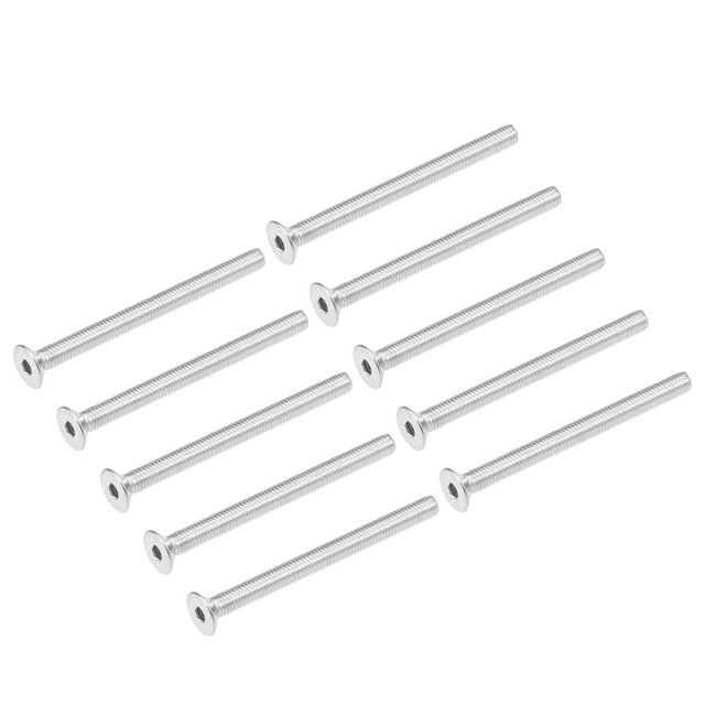 Unique Bargains Vis à Tête Plate M5x60mm Vis Hexagonale Intérieure en Acier Inoxydable 304 Boulons 20 Pcs