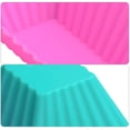 thumbnail image 4 of Casewin Rectangular Silicone Baking Cups / Cupcake and Muffin Molds, Random Vibrant Colors - 12-Pack, 4 of 5