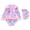 Purple, variant on Zylarhe Girls Swimsuit Girls Long Sleeve Swimsuit Cute Toddler Kids Sun Rash Guard Swimwear For Ages 4 to 8 Years Purple 7-8 Years