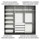 thumbnail image 5 of Ropero Closet Madesa Royale 3 Puertas 1 Espejo N, 5 of 5