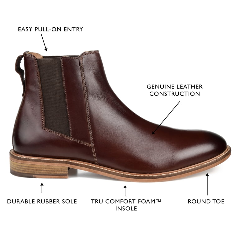 Thomas & Vine Mens Corbin Pull-on Round Toe Chelsea Boot 