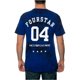 thumbnail image 1 of Fourstar Clothing - Camiseta gráfica para hombre, diseño de rayos de las 4 ciudades, azul, pequeño, 1 of 2