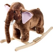 Happy Trails Plush Rocking Animal with Sounds, Mo Mammoth