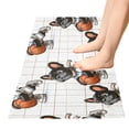thumbnail image 4 of Bath Mat Soft Plush Non-Slip Absorbent Bathroom Rugs 39"x20" Cartoon Bulldog Playing Basketball, 4 of 8