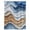 White Sky Blue Beige, variant on Blue Brown Waterproof Fabric Shower Curtain,Aesthetics Moire Ombre Abstract Geometric Waterproof Fabric Shower Curtain for Bathroom Curtains Bathtubs Hotel Shower Curtains with 12 Hooks Small 36x78in