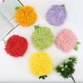 thumbnail image 5 of NOMADIC NOOK Soft Absorbent Fluffy Chenille Ball Hand Towels, Set of 4 Fuzzy Decorative Towel with Wall Hook for Bathroom Green/Pink 6" x 6", 5 of 5