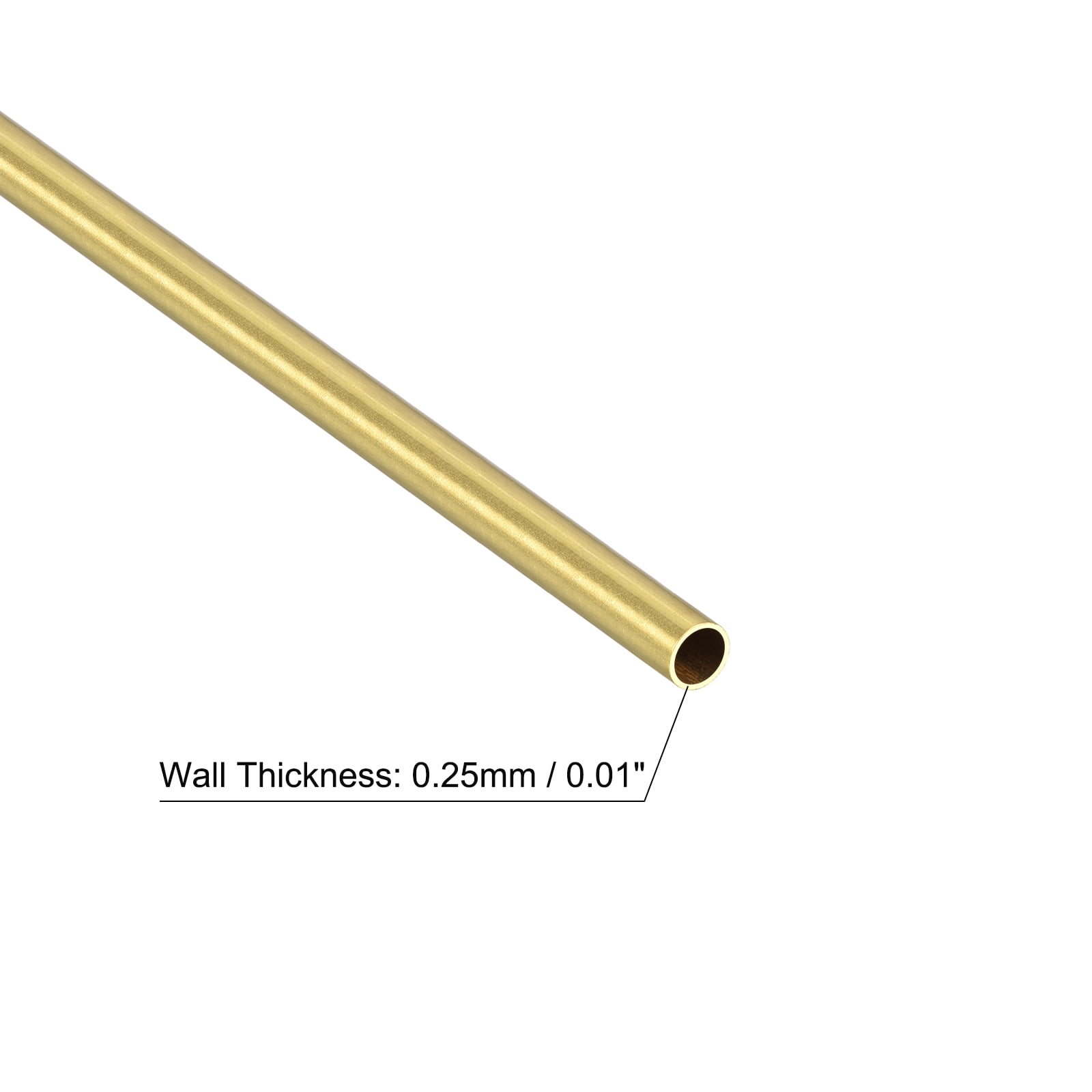 Unique Bargains High Quality Brass Metal Tubing Seamless Straight Pipe Tubes 2.5mm x 0.25mm x 300mm