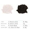 thumbnail image 2 of Wosthever Parches de flores para reparación de chaquetas sin planchar, conjunto de herramientas de parches de rosas negras, doméstico para sábanas, Tela de costura y artesanía B4R-A Blanco/S Wosthever HA060774-10, 2 of 6
