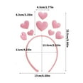 thumbnail image 3 of COMEET party hairband, Love Heart Headband Glittering Powder Hairband for Adult Teens Party Gathering Headpiece Valentine Festival Hairband, 3 of 11