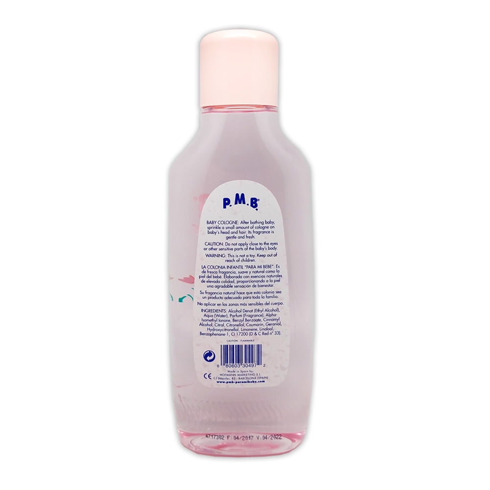 PMB Para Mi Bebe Baby Cologne. Original Pink Scent. Alcohol Free. Gentle and Fresh Fragance for Your Baby. For Girls. 25 fl oz / 750 ml. Pack of 4
