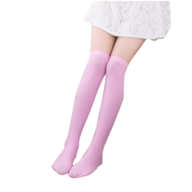 FAIWAD Girls Classic Velvet Over the Knee Socks Compression Knee High Over the Calf Socks for Daily Ballet Cosplay