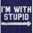 thumbnail image 2 of I'm With Stupid Classic Rude Insult Long Sleeve TShirt Men Women Brisco Brands 3X, 2 of 6