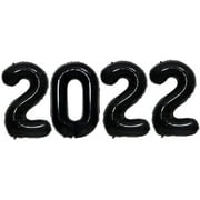 42 Inch 2022 Black Foil Number Balloons for 2022 New Year Eve Festival Party Supplies Graduation Decorations