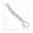 thumbnail image 5 of Auriga Fine Jewelry 925 Sterling Silver Fancy Heart Link Bracelet 7.5" for Women, 5 of 6