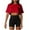 Red, variant on fatyb Women's Crop T-Shirts Short Sleeve Crew Neck Basic Tee Plain Loose Summer Casual Tops for Women