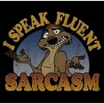 thumbnail image 2 of Boy's Lion King Timon Speaks Fluent Sarcasm  Graphic Tee Black Large, 2 of 5