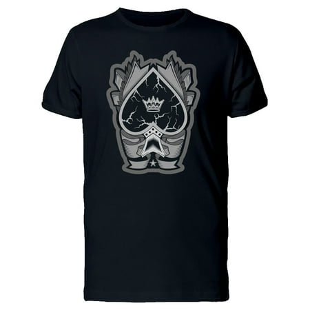 Ace Of Spades With Crack T-Shirt Men -Image by Shutterstock, Male 3X-Large