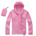 thumbnail image 4 of YDDIAN Waterproof Jackets for Women Lightweight Plus Size Zipper Trendy Packable Coats with Hood Long Sleeve Winter Y2k Outdoor Trench Coat with Pockets Pink L, 4 of 4