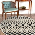 thumbnail image 3 of 6â€™ Round Blue and Cream Decorative Area Rug, 3 of 8