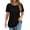 1 Black, variant on Fantaslook Women Blouses Dressy Casual Summer Short Sleeve Shirts Crew Neck Pleated Tunic Tops