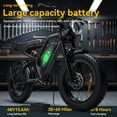 thumbnail image 3 of Electric Bike for Adults 20" Fat Tire, Max 32MPH Ebike, 1500W E-Mountain Bike 48V 15Ah UL2849, 3 of 9