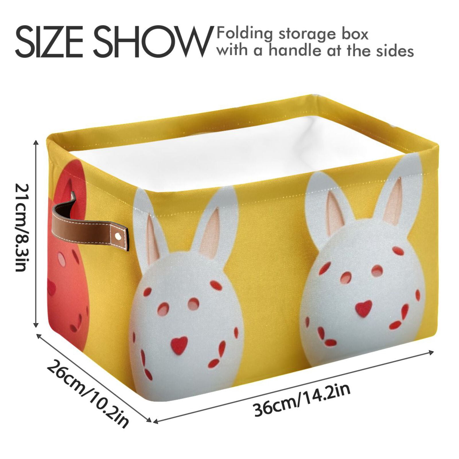 Easter Eggs Rabbit Ear Storage Bins Baskets With Handles Storage Box Clothes Organizer Organization Toys