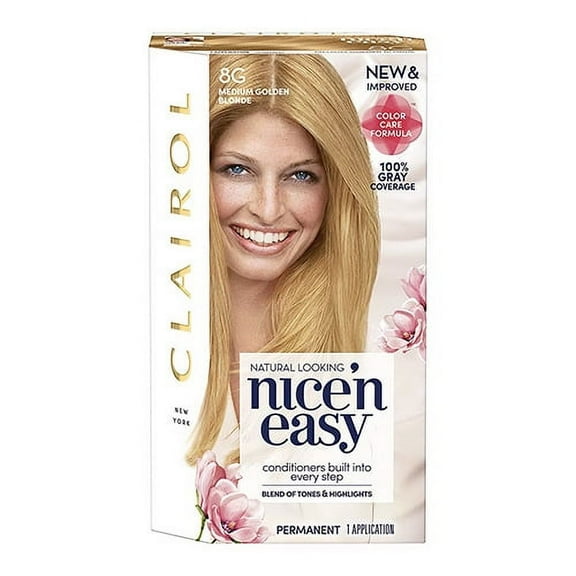 Clairol Nice N Easy Permanent Hair Color 8G Medium Golden Blonde 1 Ea