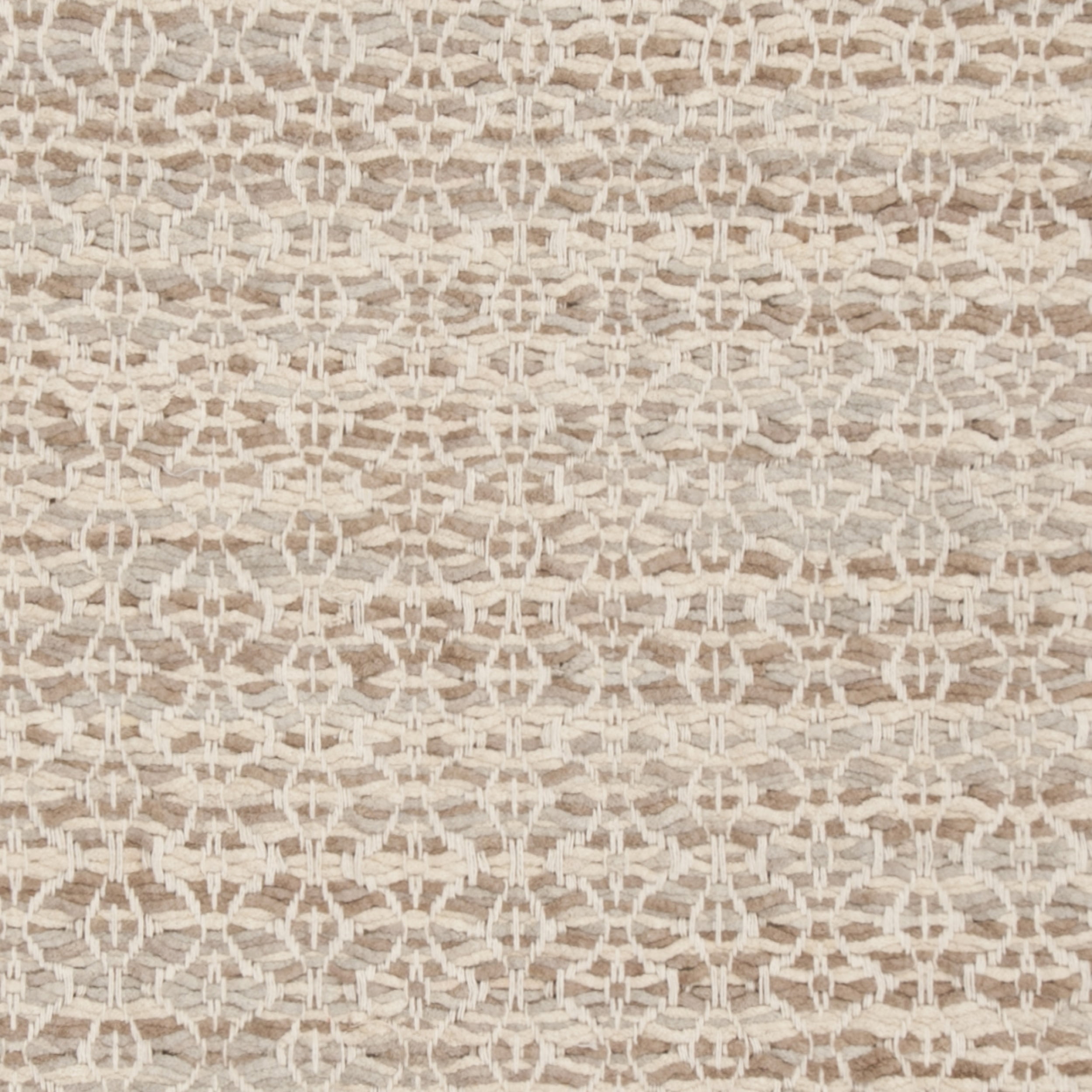 SAFAVIEH Boston Lavonne Geometric Cotton Area Rug, Beige/Ivory, 6' x 6' Square