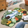 thumbnail image 1 of Bonita alfombra de musgo para sala de estar, decoración del hogar con musgo colorido, alfombras lavables antideslizantes para dormitorio, baño, lavadero-60*90cm, 1 of 5