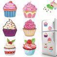 thumbnail image 1 of 6 Uds Acrílico Colorido Cupcakes 5D DIY Diamante Arte Imanes Manualidades para Adultos, 1 of 6